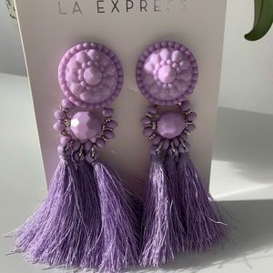 Tassel lavender Earrings